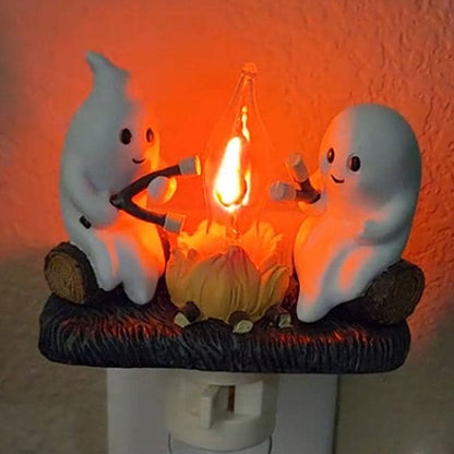 🎃🎃Flashing night light 3D Ghost campfire