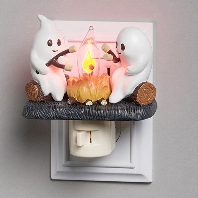 🎃🎃Flashing night light 3D Ghost campfire