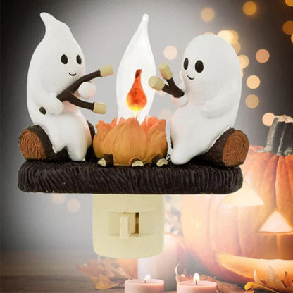 🎃🎃Flashing night light 3D Ghost campfire