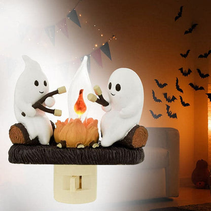 🎃🎃Flashing night light 3D Ghost campfire