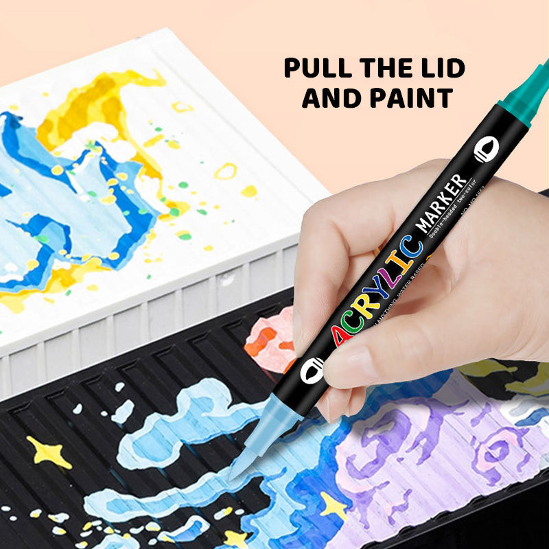 Dual Tip Dual Color Watercolor Marker Kit