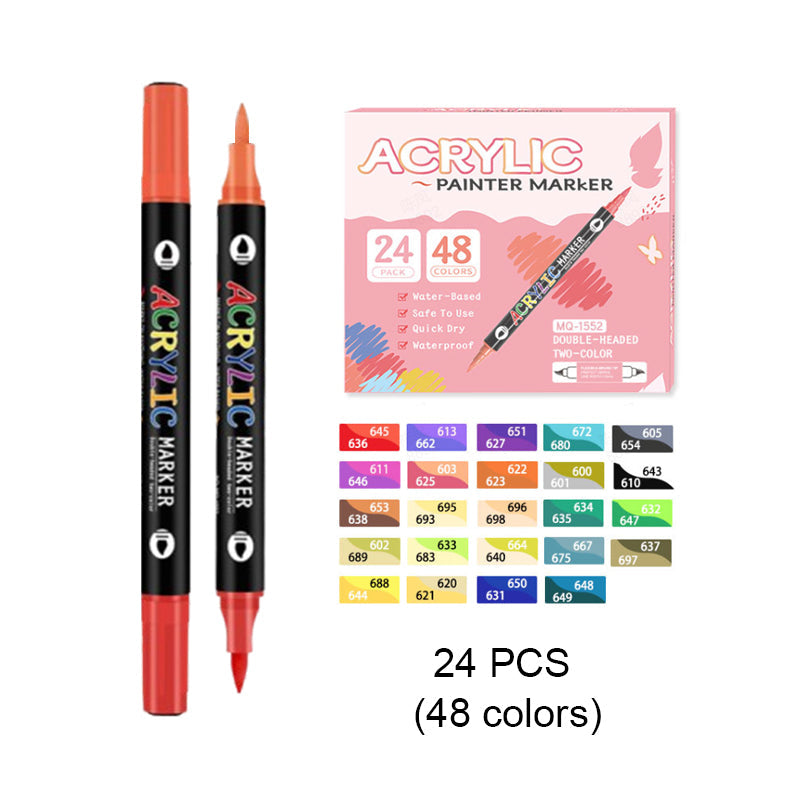 Dual Tip Dual Color Watercolor Marker Kit